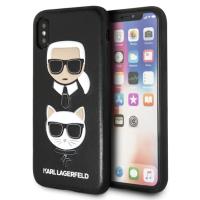 Karl Lagerfeld Embossed Case Karl & Choupette - Etui iPhone Xs / X (czarny) Karl Lagerfeld Embossed Case Karl & Choupette - Etui iPhone Xs / X (czarny)