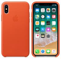 Apple Leather Case - Skórzane etui iPhone X (soczysta pomarańcza) Apple Leather Case - Skórzane etui iPhone X (soczysta pomarańcza)