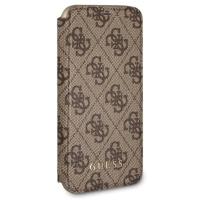 Guess Book 4G Charms Collection - Etui iPhone X z kieszeniami na karty (brązowy) Guess Book 4G Charms Collection - Etui iPhone X z kieszeniami na karty (brązowy)