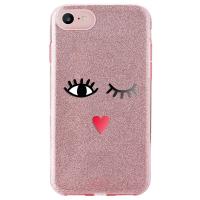 PURO Glitter EYES Shine Cover - Etui iPhone 8 / 7 / 6s / 6 (Rose Gold) Limited edition PURO Glitter EYES Shine Cover - Etui iPhone 8 / 7 / 6s / 6 (Rose Gold) Limited edition