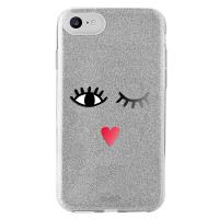 PURO Glitter EYES Shine Cover - Etui iPhone 8 / 7 / 6s / 6 (Silver) Limited edition PURO Glitter EYES Shine Cover - Etui iPhone 8 / 7 / 6s / 6 (Silver) Limited edition