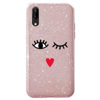 PURO Glitter EYES Shine Cover - Etui Huawei P20 (Rose Gold) Limited edition PURO Glitter EYES Shine Cover - Etui Huawei P20 (Rose Gold) Limited edition