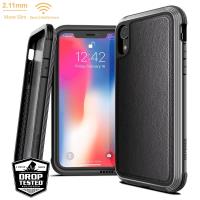 X-Doria Defense Lux - Etui aluminiowe iPhone XR (Drop test 3m) (Black Leather) X-Doria Defense Lux - Etui aluminiowe iPhone XR (Drop test 3m) (Black Leather)