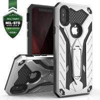 Zizo Static Cover - Pancerne etui iPhone Xs Max z podstawką (Silver/Black) Zizo Static Cover - Pancerne etui iPhone Xs Max z podstawką (Silver/Black)
