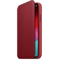 Apple Leather Folio - Skórzane etui iPhone Xs z kieszeniami na karty (czerwony) (PRODUCT)RED Apple Leather Folio - Skórzane etui iPhone Xs z kieszeniami na karty (czerwony) (PRODUCT)RED