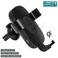 PURO Autofit Fast Wireless Car Holder - Uchwyt samochodowy z ładowaniem indukcyjnym Qi, 10 W (czarny) PURO Autofit Fast Wireless Car Holder - Uchwyt samochodowy z ładowaniem indukcyjnym Qi, 10 W (czarny)