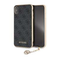Guess 4G Charms Collection - Etui iPhone Xs Max z zawieszką (szary) Guess 4G Charms Collection - Etui iPhone Xs Max z zawieszką (szary)
