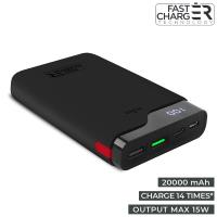 PURO Extra Power Type-C - Uniwersalny Power Bank 20000 mAh, 1 X USB-C, 2 x USB, 15 W + wyświetlacz LED (czarny) PURO Extra Power Type-C - Uniwersalny Power Bank 20000 mAh, 1 X USB-C, 2 x USB, 15 W + wyświetlacz LED (czarny)