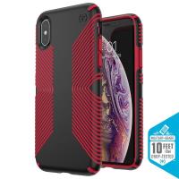 Speck Presidio Grip - Etui iPhone Xs / X (Black/Dark Poppy Red) Speck Presidio Grip - Etui iPhone Xs / X (Black/Dark Poppy Red)