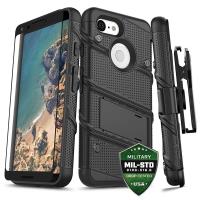 Zizo Bolt Cover - Pancerne etui Google Pixel 3 XL ze szkłem 9H na ekran + podstawka & uchwyt do paska (Black/Black) Zizo Bolt Cover - Pancerne etui Google Pixel 3 XL ze szkłem 9H na ekran + podstawka & uchwyt do paska (Black/Black)