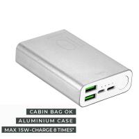 Puro Compact Power Bank - Power bank dla smartfonów i tabletów 10000 mAh 2 x USB-A, 1 x USB-C, 15W, Li-Poly (srebrny) Puro Compact Power Bank - Power bank dla smartfonów i tabletów 10000 mAh 2 x USB-A, 1 x USB-C, 15W, Li-Poly (srebrny)