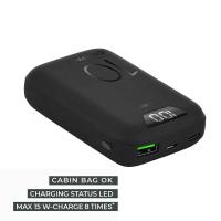 Puro Compact Power Bank - Power bank dla smartfonów i tabletów 10000 mAh, USB-A, USB-C, 15 W + wyświetlacz LED (czarny) Puro Compact Power Bank - Power bank dla smartfonów i tabletów 10000 mAh, USB-A, USB-C, 15 W + wyświetlacz LED (czarny)