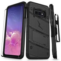 Zizo Bolt Cover - Pancerne etui Samsung Galaxy S10e ze szkłem 9H na ekran + podstawka & uchwyt do paska (Black/Black) Zizo Bolt Cover - Pancerne etui Samsung Galaxy S10e ze szkłem 9H na ekran + podstawka & uchwyt do paska (Black/Black)
