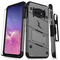 Zizo Bolt Cover - Pancerne etui Samsung Galaxy S10e ze szkłem 9H na ekran + podstawka & uchwyt do paska (Gun Metal Gray/Black) Zizo Bolt Cover - Pancerne etui Samsung Galaxy S10e ze szkłem 9H na ekran + podstawka & uchwyt do paska (Gun Metal Gray/Black)