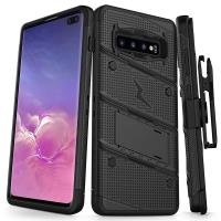 Zizo Bolt Cover - Pancerne etui Samsung Galaxy S10+ oraz podstawka & uchwyt do paska (Black/Black) Zizo Bolt Cover - Pancerne etui Samsung Galaxy S10+ oraz podstawka & uchwyt do paska (Black/Black)