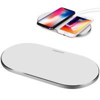 Momax Q.Pad Pro Dual Charging - Bezprzewodowa ładowarka indukcyjna Qi do iPhone i Android, 2x10 W (biały) Momax Q.Pad Pro Dual Charging - Bezprzewodowa ładowarka indukcyjna Qi do iPhone i Android, 2x10 W (biały)