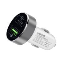 Momax UC - Ładowarka samochodowa USB-C Power Delivery 36 W + USB-A QC 3.0 (White) Momax UC - Ładowarka samochodowa USB-C Power Delivery 36 W + USB-A QC 3.0 (White)