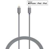 Kanex DuraBraid - Kabel połączeniowy USB-C (Power Delivery) na Lightning MFi 1,2 m (Space Gray) Kanex DuraBraid - Kabel połączeniowy USB-C (Power Delivery) na Lightning MFi 1,2 m (Space Gray)