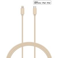 Kanex DuraBraid - Kabel połączeniowy USB-C (Power Delivery) na Lightning MFi 2 m (Gold) Kanex DuraBraid - Kabel połączeniowy USB-C (Power Delivery) na Lightning MFi 2 m (Gold)
