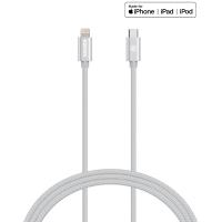 Kanex DuraBraid - Kabel połączeniowy USB-C (Power Delivery) na Lightning MFi 2 m (Silver) Kanex DuraBraid - Kabel połączeniowy USB-C (Power Delivery) na Lightning MFi 2 m (Silver)