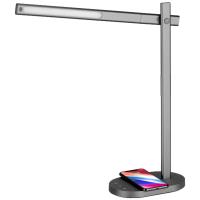 Momax Q.Led Desk Lamp - Ściemnialna lampa LED na biurko + ładowarka indukcyjna Qi do iPhone i Android, 10 W (Gray) Momax Q.Led Desk Lamp - Ściemnialna lampa LED na biurko + ładowarka indukcyjna Qi do iPhone i Android, 10 W (Gray)