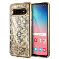 Guess 4G Peony Liquid Glitter - Etui Samsung Galaxy S10+ (złoty) Guess 4G Peony Liquid Glitter - Etui Samsung Galaxy S10+ (złoty)