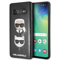 Karl Lagerfeld Embossed Case Karl & Choupette - Etui Samsung Galaxy S10 (czarny) Karl Lagerfeld Embossed Case Karl & Choupette - Etui Samsung Galaxy S10 (czarny)