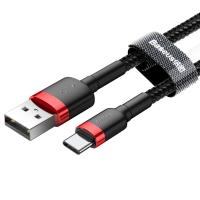 Baseus Cafule Cable - Kabel do ładowania i transmisji danych USB do USB-C 3 A, 0.5 m (czerwony/czarny) Baseus Cafule Cable - Kabel do ładowania i transmisji danych USB do USB-C 3 A, 0.5 m (czerwony/czarny)