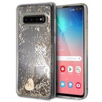 Guess Liquid Glitter Hearts - Etui Samsung Galaxy S10+ (złoty) Guess Liquid Glitter Hearts - Etui Samsung Galaxy S10+ (złoty)