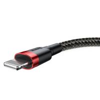 Baseus Cafule Cable - Kabel połączeniowy USB do Lightning, 2.4 A, 0.5 m (czerwony/czarny)