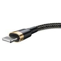 Baseus Cafule Cable - Kabel połączeniowy USB do Lightning, 2.4 A, 1 m (złoty/czarny) Baseus Cafule Cable - Kabel połączeniowy USB do Lightning, 2.4 A, 1 m (złoty/czarny)