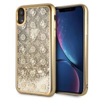 Guess 4G Peony Liquid Glitter - Etui iPhone XR (złoty) Guess 4G Peony Liquid Glitter - Etui iPhone XR (złoty)