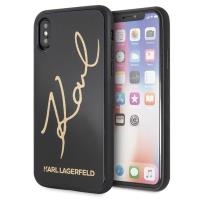 Karl Lagerfeld Double Layers Glitter Signature Case- Etui iPhone XS / X (Black) Karl Lagerfeld Double Layers Glitter Signature Case- Etui iPhone XS / X (Black)