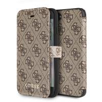 Guess Booktype 4G Charms Collection - Etui iPhone 8 / 7 z kieszeniami na karty (Brązowy) Guess Booktype 4G Charms Collection - Etui iPhone 8 / 7 z kieszeniami na karty (Brązowy)
