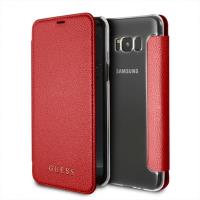 Guess Iridescent Book - Etui Samsung Galaxy S8+ z kieszeniami na karty (czerwony) Guess Iridescent Book - Etui Samsung Galaxy S8+ z kieszeniami na karty (czerwony)