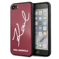 Karl Lagerfeld Double Layers Glitter Signature Case - Etui iPhone 8 / 7 (Red)