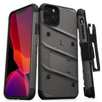 Zizo Bolt Cover - Pancerne etui iPhone 11 Pro ze szkłem 9H na ekran + podstawka & uchwyt do paska (Metal Gray/Black) Zizo Bolt Cover - Pancerne etui iPhone 11 Pro ze szkłem 9H na ekran + podstawka & uchwyt do paska (Metal Gray/Black)