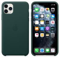 Apple Leather Case - Skórzane etui iPhone 11 Pro Max (leśna zieleń)