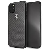 Ferrari Real Carbon Heritage - Etui iPhone 11 Pro Max (czarny)