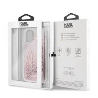 Karl Lagerfeld Signature Glitter Case - Etui iPhone 11 (Rose Gold)