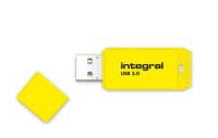 Integral Neon USB 3.0 Flash Drive - Pendrive USB 3.0 32GB (Yellow)