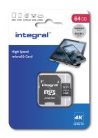 Integral High Speed microSDXC - Karta pamięci 64 GB z adapterem Integral High Speed microSDXC - Karta pamięci 64 GB z adapterem