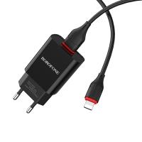 Borofone - Ładowarka sieciowa USB 10W + kabel Lightning 1 m (Czarny) Borofone - Ładowarka sieciowa USB 10W + kabel Lightning 1 m (Czarny)