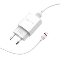 Borofone - Ładowarka sieciowa USB 10W + kabel microUSB 1 m (Biały) Borofone - Ładowarka sieciowa USB 10W + kabel microUSB 1 m (Biały)