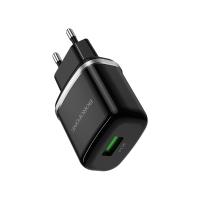 Borofone - Ładowarka sieciowa USB 18W, QC3.0, FCP, AFC (Czarny) Borofone - Ładowarka sieciowa USB 18W, QC3.0, FCP, AFC (Czarny)