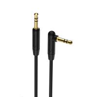 Borofone - kabel audio AUX kątowy Jack 3,5 mm metalowa obudowa, nylonowy oplot, 2m czarny Borofone - kabel audio AUX kątowy Jack 3,5 mm metalowa obudowa, nylonowy oplot, 2m czarny