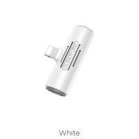 Borofone - adapter złącza Lightning na 1x Lightning 1x Audio Jack 3.5 mm, biały Borofone - adapter złącza Lightning na 1x Lightning 1x Audio Jack 3.5 mm, biały