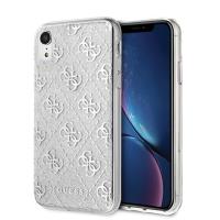 Guess 4G Peony Glitter - Etui iPhone XR (Srebrny) Guess 4G Peony Glitter - Etui iPhone XR (Srebrny)