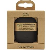 PURO Green Compostable Eco-friendly Cover – Ekologiczne etui Apple AirPods 1&2 (czarny)
