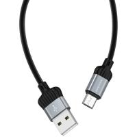 Borofone Diginity - kabel połączeniowy USB do microUSB 1m (czarny)